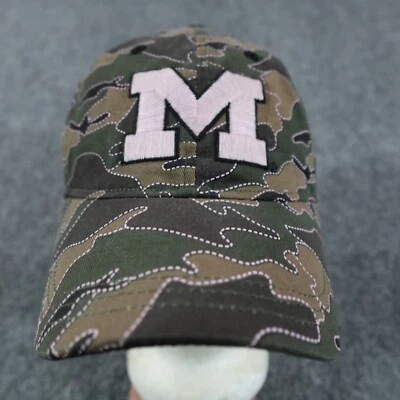 Michigan Hat Womens Adjustable Green Pink Adidas Camo Strap back Cap Wolverines - Image 1 of 4