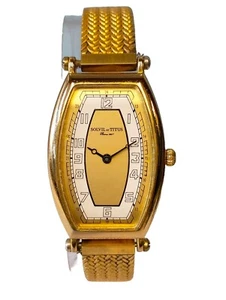 SOLVIL ET TITUS QUARTZ GOLD DIAL 27-8215-17 WOMEN FULL WORKING VINTAGE WATCH - Picture 1 of 22