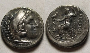 Rare Ancient Greek silver coin Alexander Macedonia Amphipolis 315 Heracles/Zeus - Picture 1 of 4