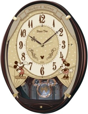 Seiko Disney Mickey Minnie Analog 6 Songs Melody Disney Time Brown Metall FW579B - Image 1 of 4