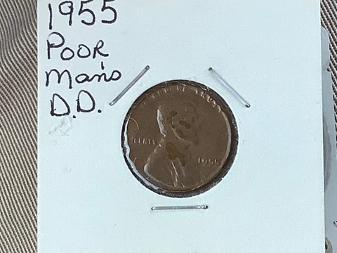 1955 1c Lincoln Wheat Cent *Grand Pa’s Collection*  Poor Mans Doubled Die Cover
