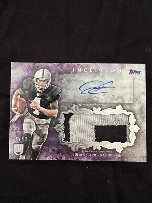 2014 Topps Inception - Rookie Autographs - Derek Carr /50 (AU, RC) - Image 1 of 3