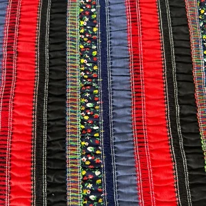 1970s Gathered Multi Layer and Textured Fabric 146cm x 127cm - Picture 1 of 10