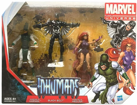 Marvel Universe 3.75" INHUMANS 3-Pack Medusa Black Bolt Karnak Cover