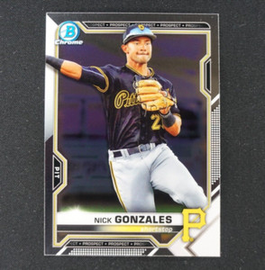 NICK GONZALES Chrome Rookie Prospect 2021 Bowman BCP-34 Pirates
