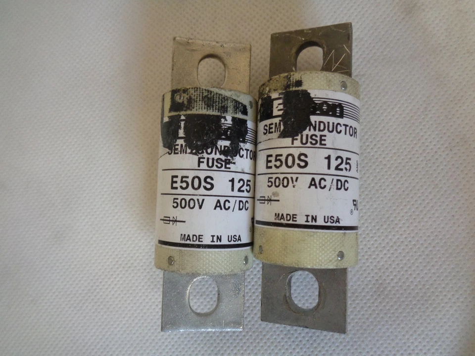 ЛОТ ИЗ 2 EATON E505 125 АМПЕР ПОЛУПРОВОДНИКОВЫЙ ПРЕДОХРАНИТЕЛЬ - Изображение 1 из 1