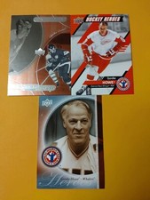 Gordie Howe Detroit Red Wings 3 Card Lot Center Stage Ovation Hockey Heroes 