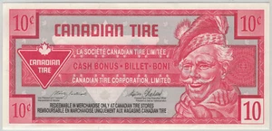 Canadian Tire Paper Money- CTC S20-Bcu "Clipped U Variety" 10¢ note *184 - Picture 1 of 3