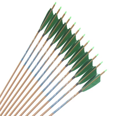12pcs Carbon Express Arrows Spine400-600 5"Turkey feather traditional bow - Image 1 of 4