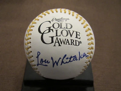 LOU WHITAKER #1 1984 WSC ROY TIGERS SIGNED AUTO GOLD GLOVE BASEBALL JSA BEAUTY - Image 1 of 3
