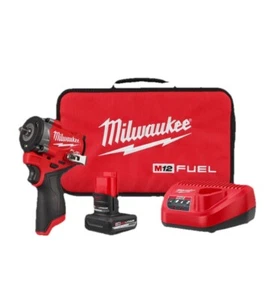 Milwaukee M12 Fuel Stubby 3/8 Inch Impact Wrench Kit - Picture 1 of 7