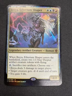MTG 1x Breya Etherium Shaper - Commander 2016 OVERSIZED Mythic FOIL - Image 1 of 2