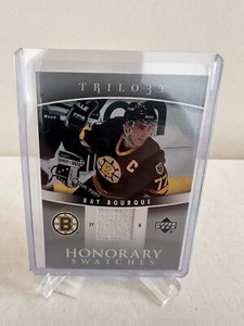 2006-07 UPPER DECK TRILOGY HONORARY SWATCHES RAY BOURQUE JERSEY 1 COLOR BOSTON
