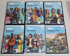 The Sims 4 PC Lot of 6 Brand New Expansion Packs - Seasons, City Living, Island - Picture 1 of 2