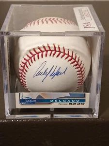 CARLOS DELGADO-Toronto Blue Jays Signed OML Baseball (JSA Basic COA) W/Display - Picture 1 of 7