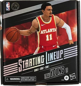 Nueva figura Hasbro Starting Lineup NBA Serie 1 Trae Young Hawks - Imagen 1 de 6