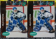 1992-93 Parkhurst #398 Felix Potvin Maple Leafs French Edition Hockey Card 