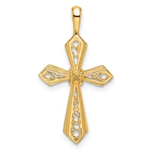 Collar de pulsera de montaje colgante cruz de pasión de 14 k - Imagen 1 de 5
