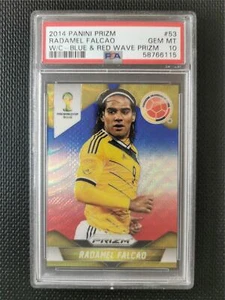 Panini Prizm 2014 Copa del Mundo Radamel Falcao azul y rojo onda Prizm PSA 10 GEMA MT - Imagen 1 de 2