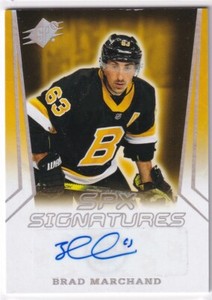 2021-22 UD SPx Signature Brad Marchand Auto