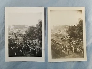 Lot of 2 B+W Photos S.H. Barrett or Sells Bros. Circus 1881 or 1883 Kewanee, Il - Picture 1 of 5