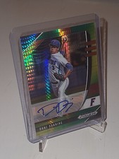 2020 Panini Prizm Draft Picks Green and Yellow Hyper Dane Dunning Rangers Auto