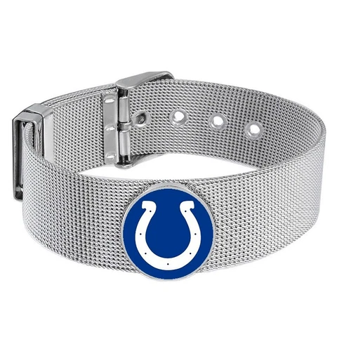 Indianapolis Colts Mens Womens Silver Adjustable Bracelet w Gift Pkg D6 Cover