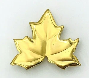 Vintage Brosche Anstecknadel goldfarben Ahornblatt - Bild 1 von 5