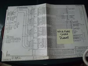 Wild Fyre Pinball Schematics by Stern - Picture 1 of 1