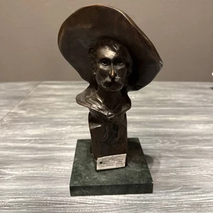 FREDERIC REMINGTON BRONZE SKULPTUR auf Marmor "THE SERGEANT" signiert - Bild 1 von 12