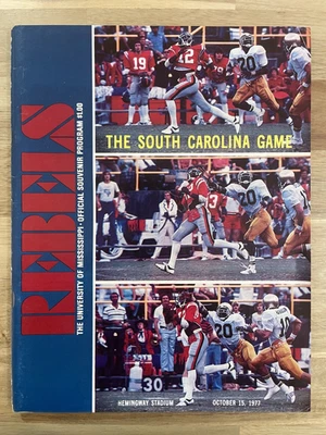 Oct. 15, 1977 Univ. of Mississippi Rebels vs. S.C. College Football Game Program - Image 1 of 4