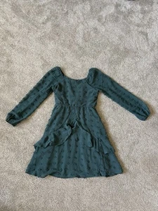 Trixxi Girl Girls Dress Large Tie Back, Layered Front, Sheer Fabric Textured - Picture 1 of 11
