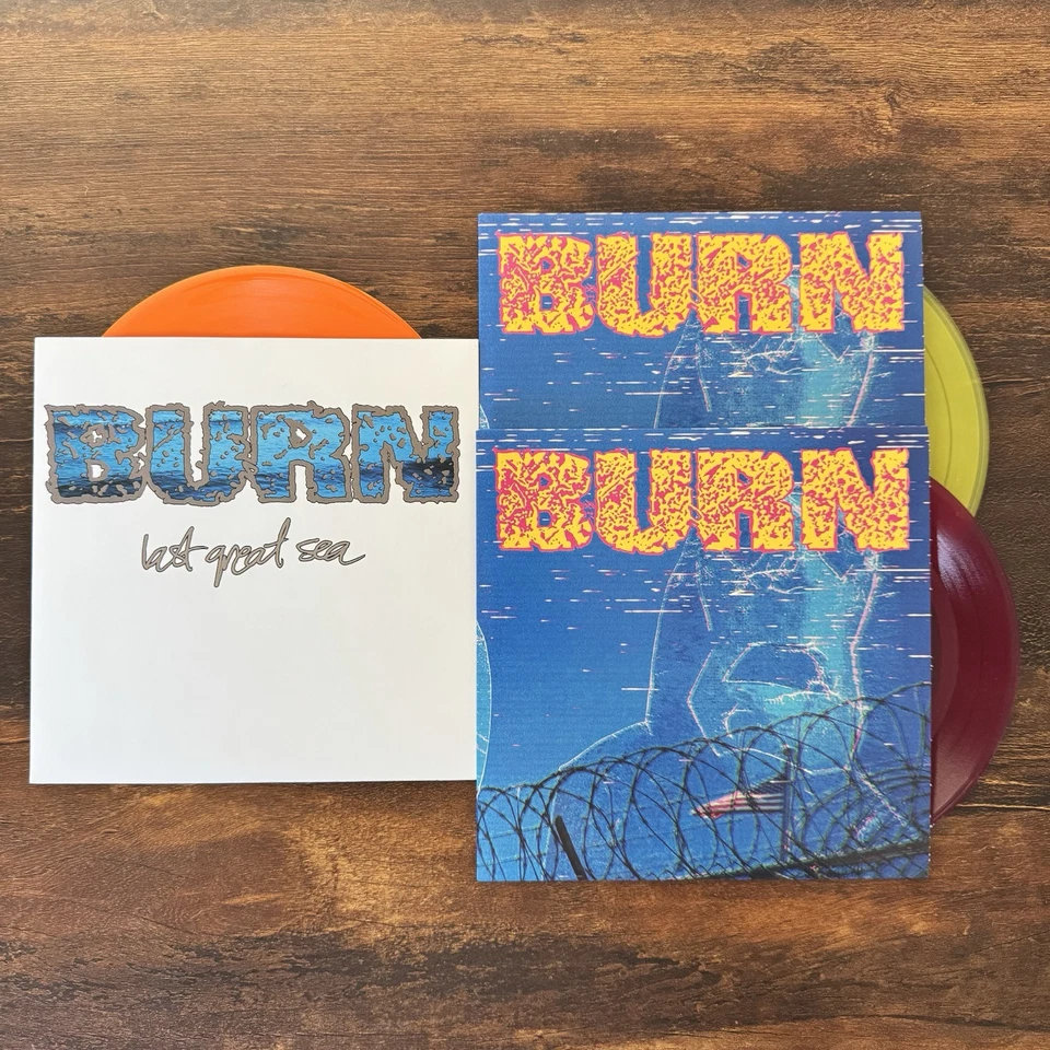 BURN 3 Record 7” Lot Orange9MM NYHC Revelation Gorilla Biscuits SOIA sxe Chaka - Image 1 of 1