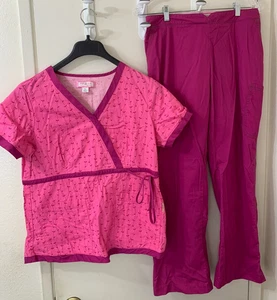 KOI Kathy Peterson Scrub  Set Top (L) And Marissa Pants (L) - Picture 1 of 17