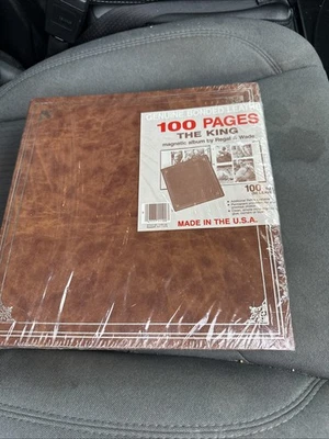 Álbum de fotos magnético Regal & Wade The King 100 páginas cuero unido hecho en EE. UU. Nuevo Foto 1 de 4