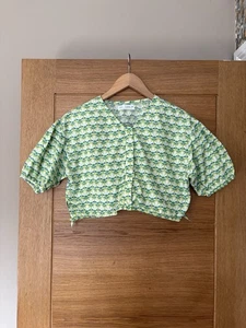 Zara Girls Floral Top Cropped Shirt 100% Cotton Age 13-14 Years - Picture 1 of 7