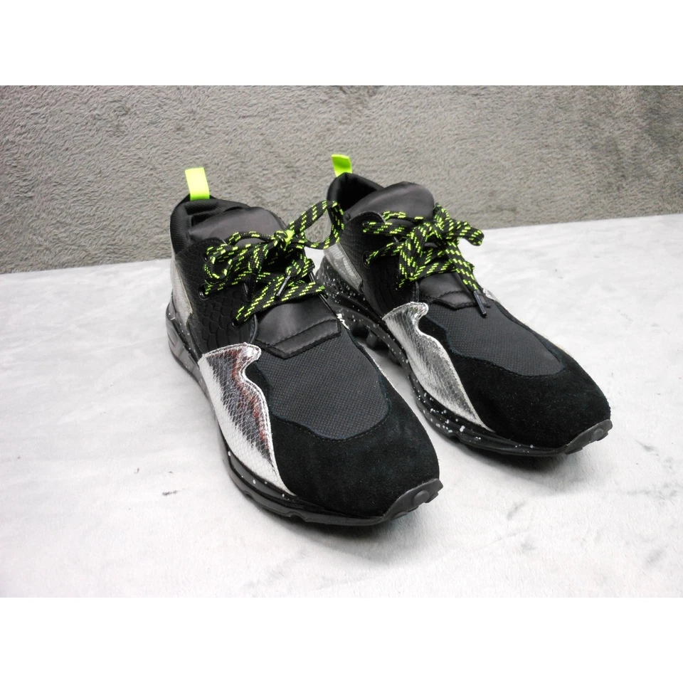 Steve Madden Ridge Black Silver Mens Athletic Sneakers Shoes Size 11 - Image 1 of 4