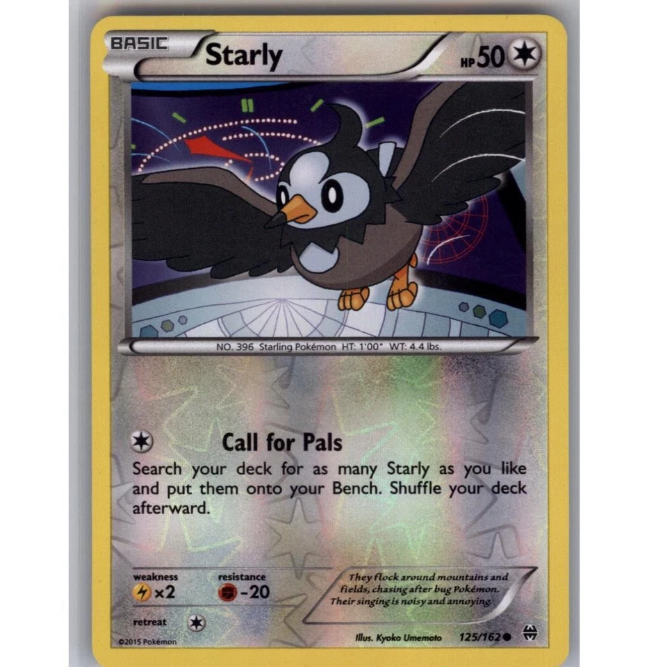 Starly Reverse Holo Common XY - BREAKthrough 125/162 NM - Image 1 of 2