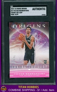 2023-24 Panini Origins Taking The Leap PINK #19 Victor Wembanyama RC /99 SGC RC - Picture 1 of 2