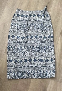 LL Bean Women Petite Size 12 100% Silk Wrap Maxi Sarong/Skirt Beachy Tropical - Bild 1 von 8