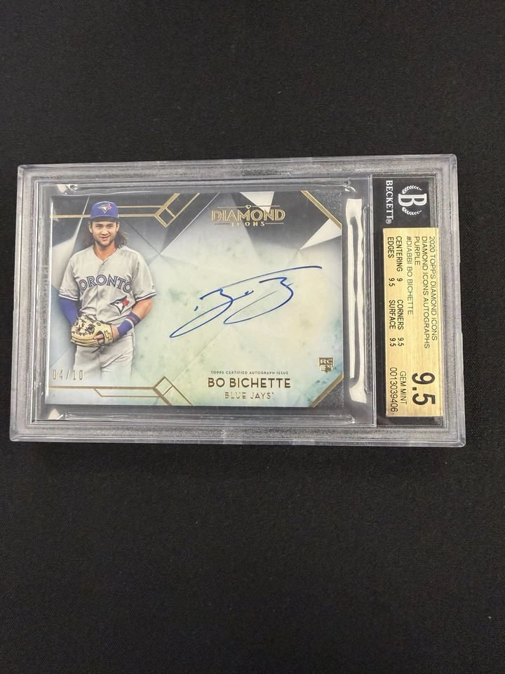 2020 Topps Diamond Icons Auto 04/10 Bo Bichette Blue Jays Rookie Bgs 9.5 - Image 1 of 3