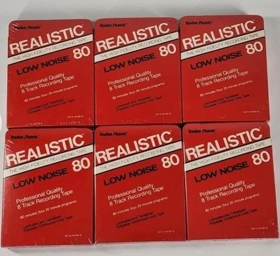 Realistic High Fidelity Low Noise 8 Track Tapes Lot of 6 - Image 1 of 2
