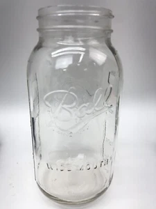 Vintage BALL 64oz (1/2 Gallon) Wide Mouth Half Gallon Mason Canning Jar No Lid - Picture 1 of 7