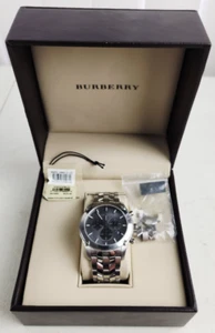 Burberry Round Check Chronograph BU1850 Quartz Watch w/ Box - Picture 1 of 16