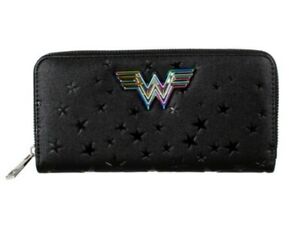 Wonder Woman Black Zip Around Wallet