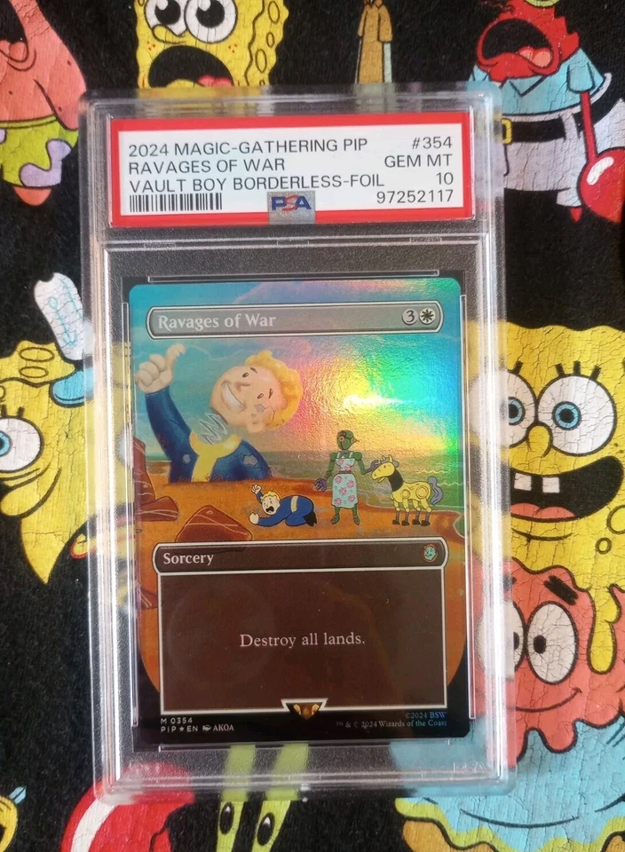 MTG Fallout Ravages Of War Vault Boy Borderless FOIL PSA 10 - Image 1 of 1