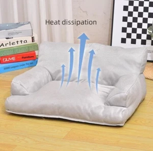 Small Cotton Cat Dog Pet Sofa Soft Comfortable Easy Wash Bed Dimensions 21x17x6 - Picture 1 of 11