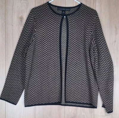 Свитер кардиган Josephine Chaus золотисто-коричневый черный размер M - Изображение 1 из 4