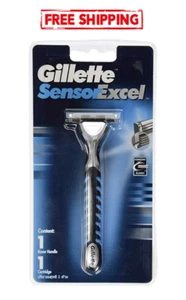Gillette Sensor Excel Razor Handle + 1 Cartridge - FREE SHIPPING - Picture 1 of 5