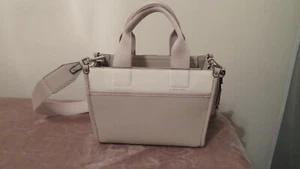 Calvin Klein Elements Top Zip Tote Bag Satchel Purse Colorblock White - Picture 1 of 13